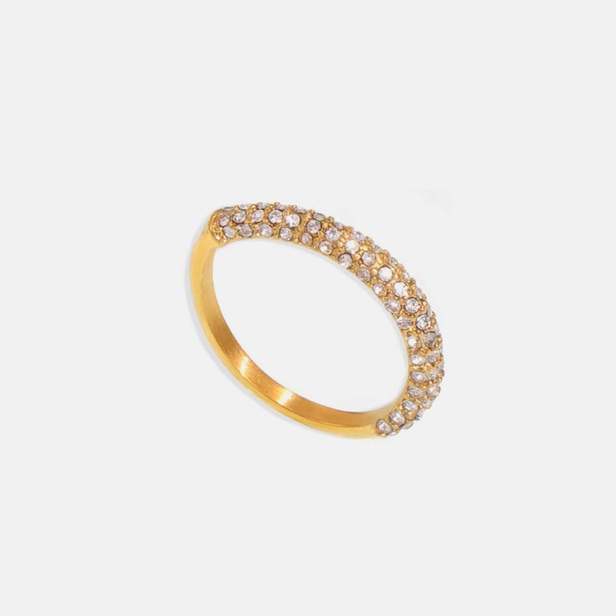 18K Gold-Plated Inlaid Zircon Ring - Delanoir