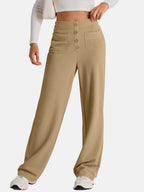 High Waist Wide Leg Pants - Delanoir