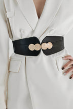 Alloy Buckle Elastic Belt - Delanoir