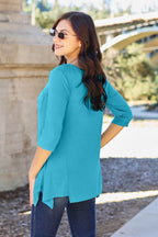 Basic Bae Full Size Round Neck Pocketed T-Shirt - Delanoir
