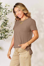 Basic Bae Full Size Round Neck Short Sleeve T-Shirt - Delanoir
