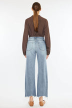 Kancan High Rise Slim Wide Leg Jeans - Delanoir