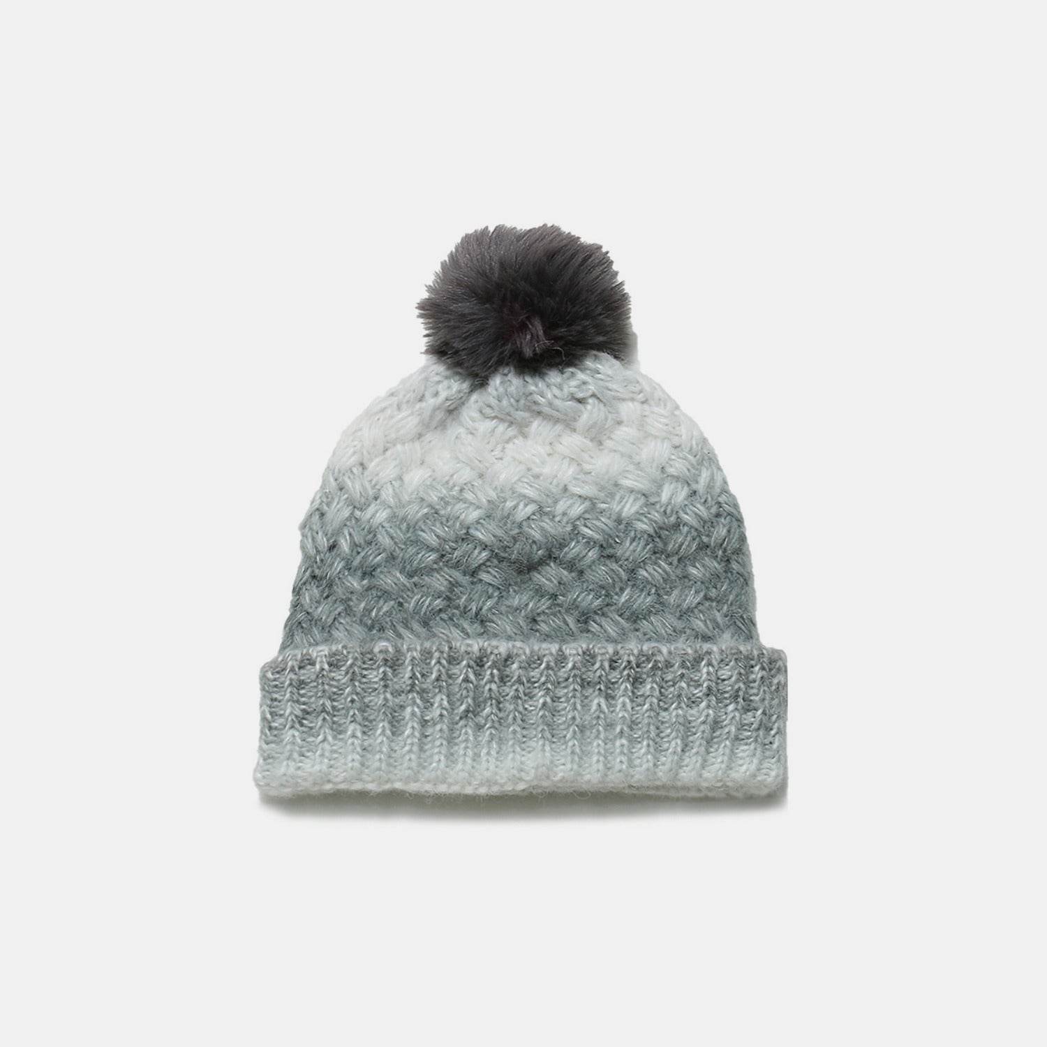 Gradient Knit Hat with Pompom - Delanoir
