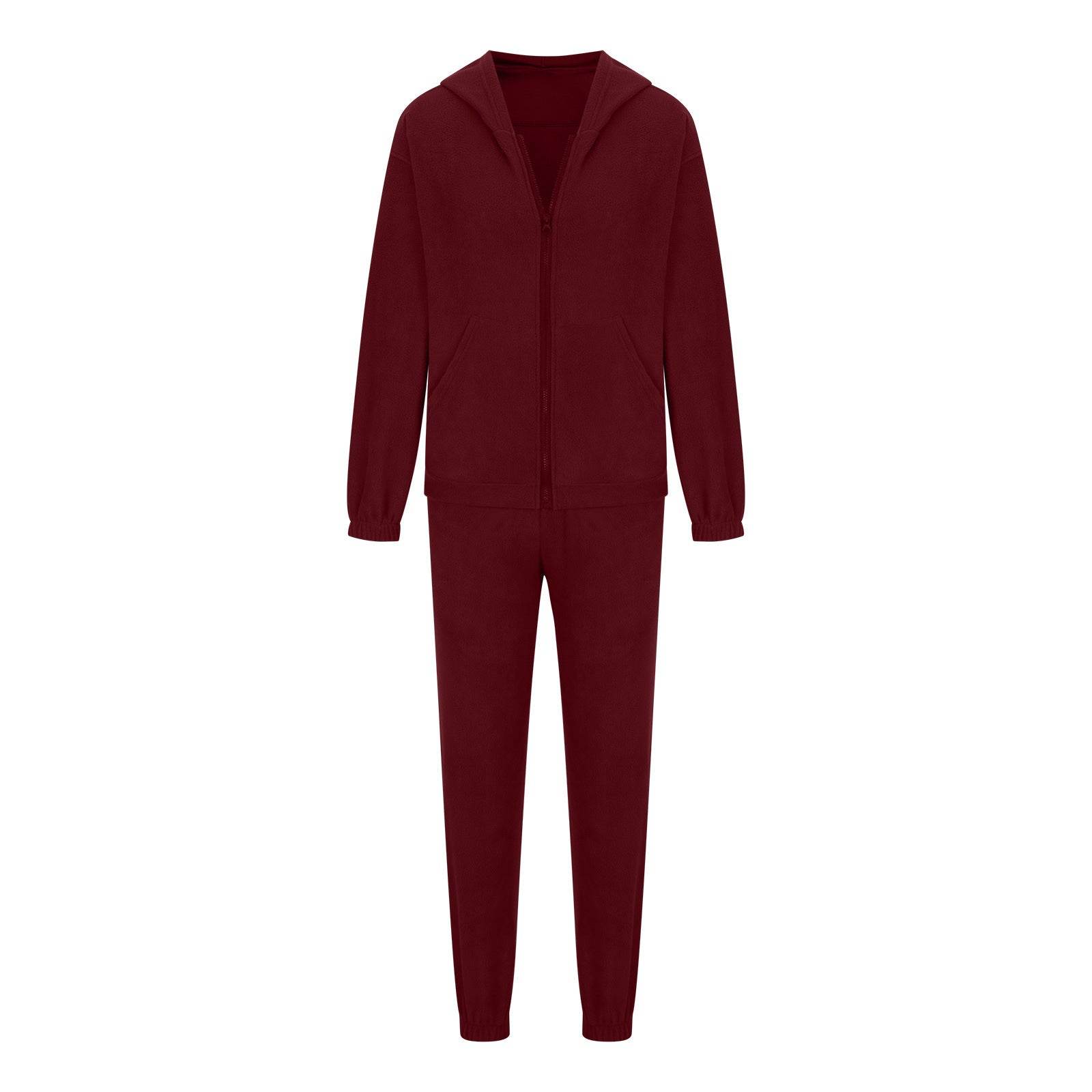 Zip Up Long Sleeve Hoodie and Joggers Set - Delanoir