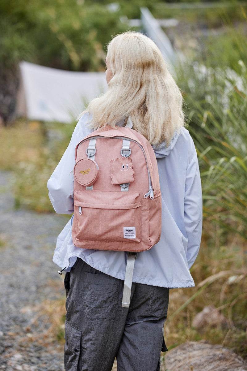 Himawari Waterproof Canvas Backpack Bag with Removable Coin Purse - Delanoir