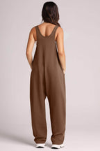 Lovelet Wide Strap Jumpsuit with Pockets - Delanoir