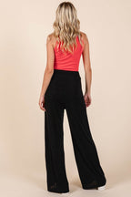 Mittoshop Elastic Waist Pants with Side Pockets - Delanoir