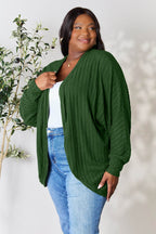 Basic Bae Full Size Ribbed Cocoon Cardigan - Delanoir