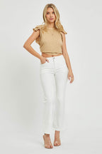 RISEN Full Size Mid Rise Jeans with Pockets - Delanoir