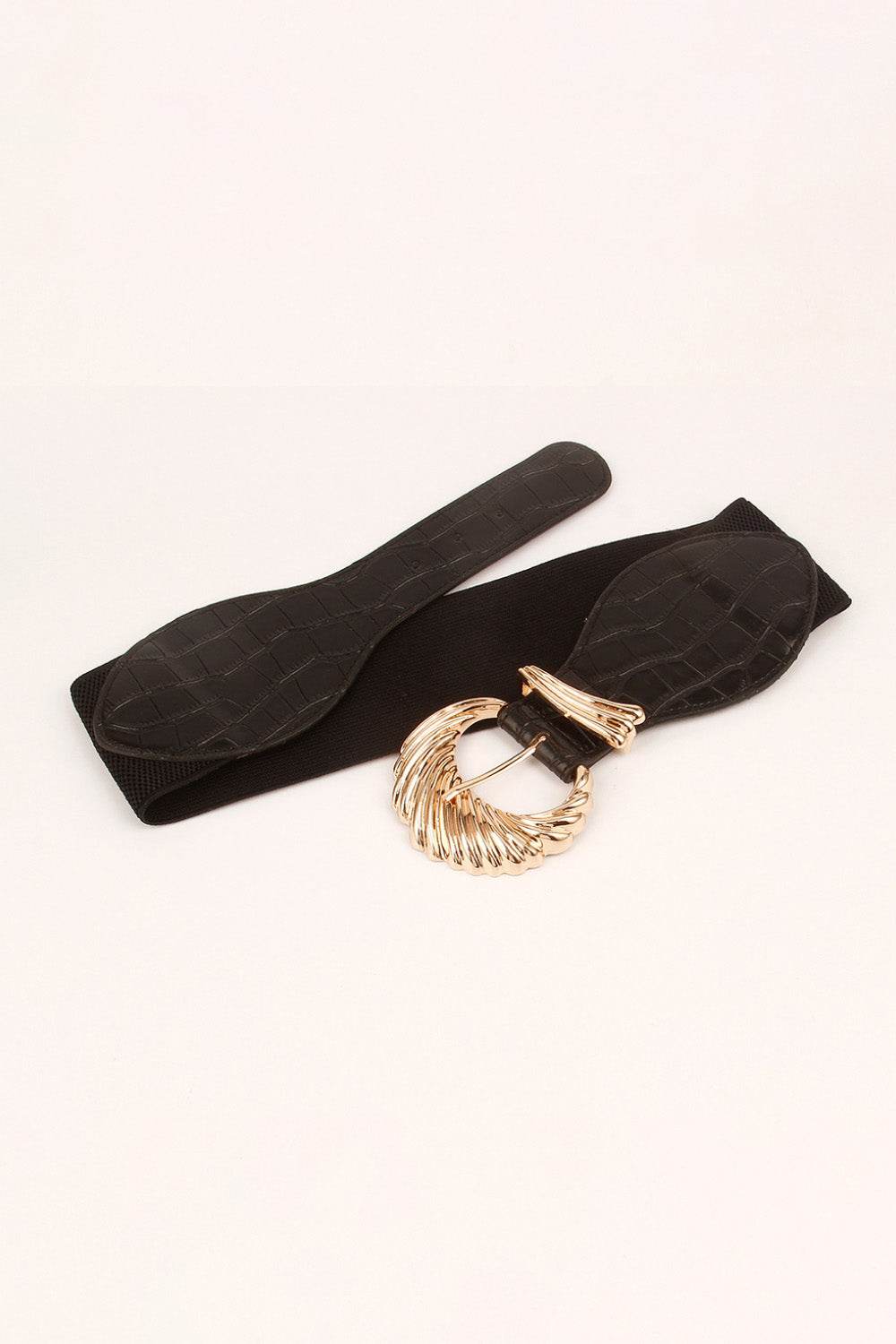 Shell Alloy Buckle Elastic Belt - Delanoir