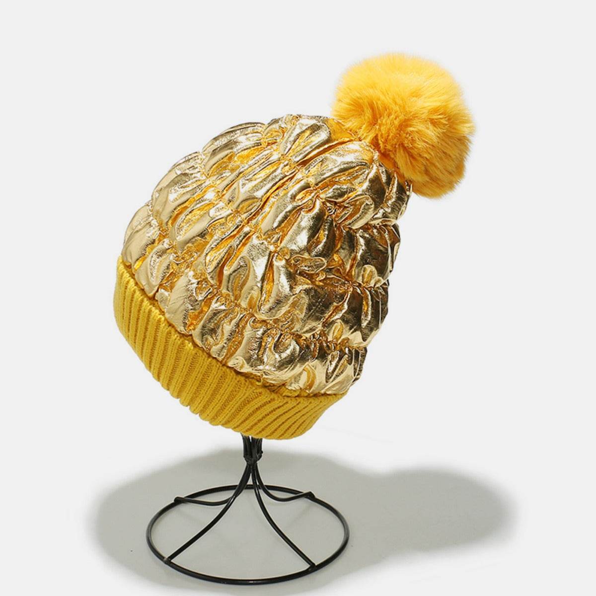 Thermal Knit Hat with Pompom - Delanoir
