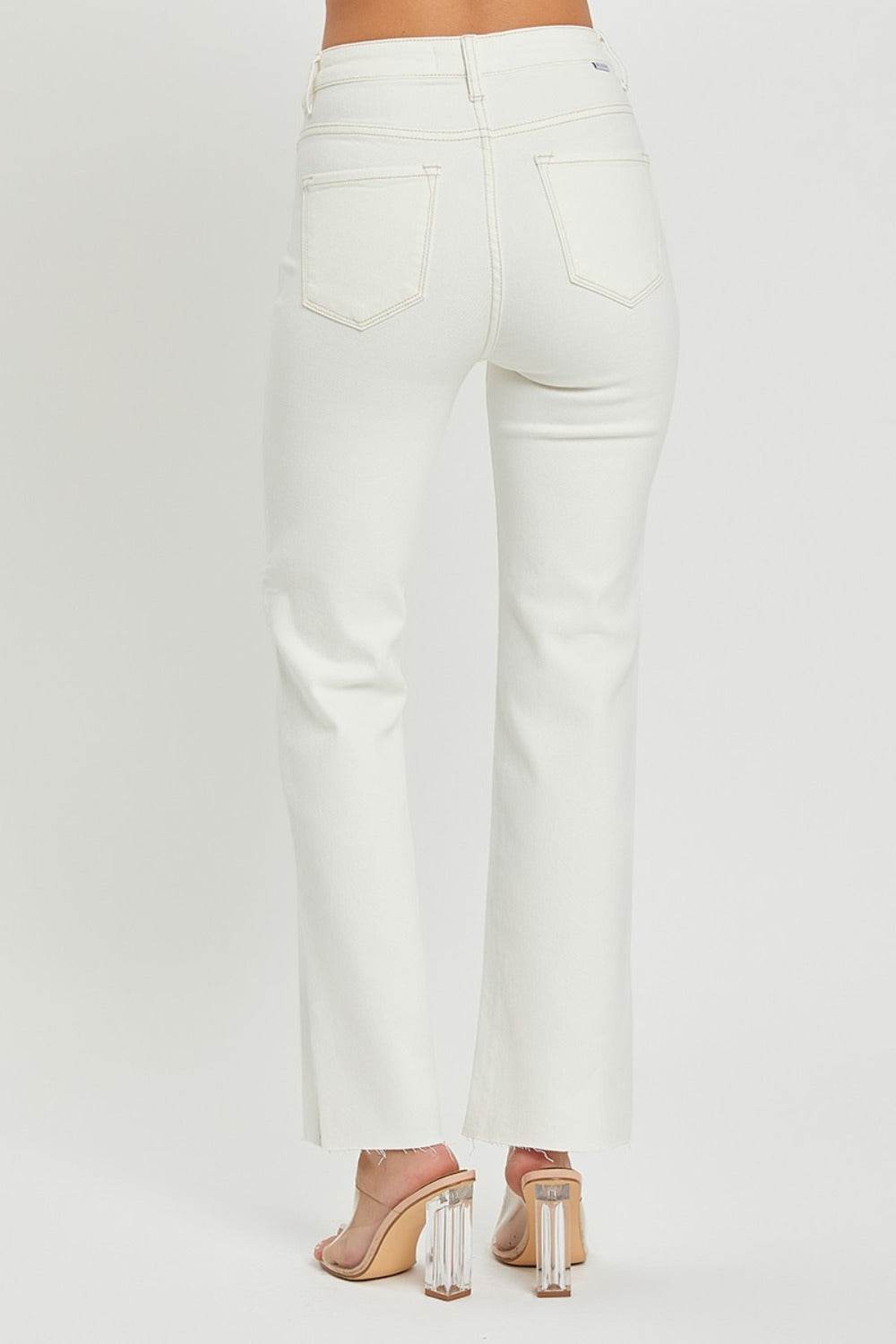 RISEN Full Size High Rise Tummy Control Straight Jeans - Delanoir
