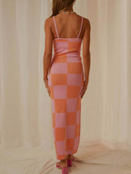 Spaghetti Strap Maxi Sweater Dress - Delanoir