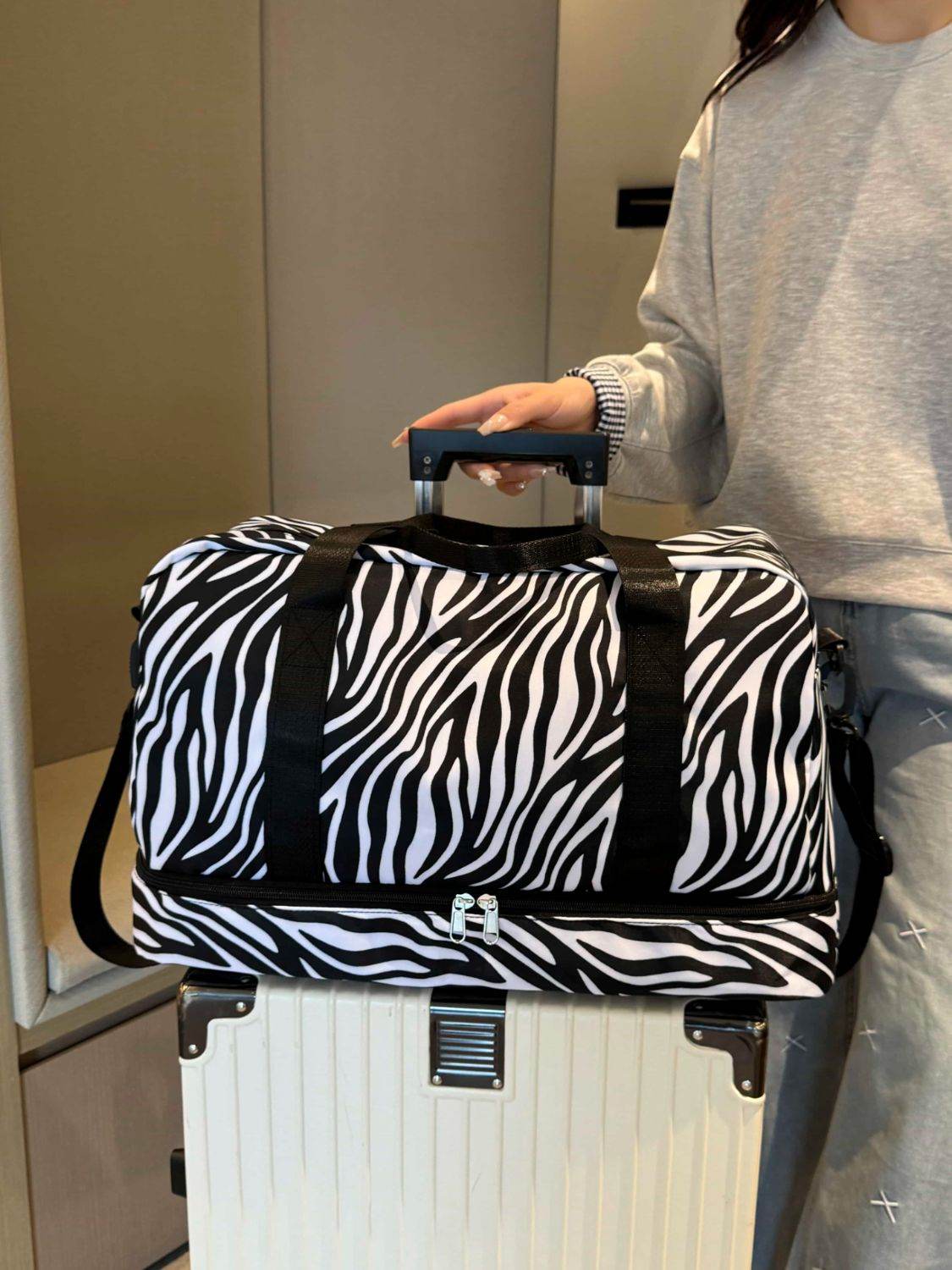 Oxford Cloth Leopard Travel Bag - Delanoir