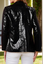 Sequin Nutcracker Long Sleeve Blazer - Delanoir