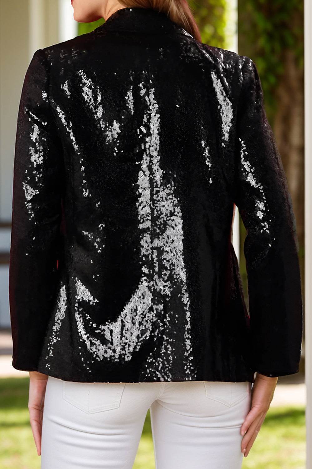 Sequin Nutcracker Long Sleeve Blazer - Delanoir