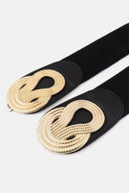Twisted Alloy Buckle Wide Belt - Delanoir
