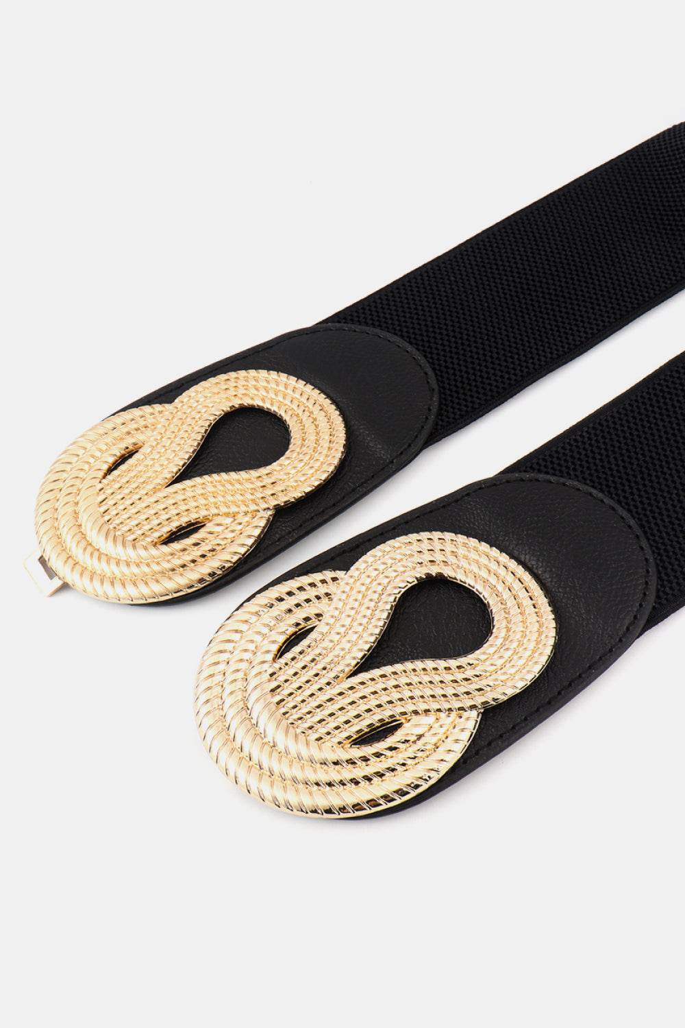 Twisted Alloy Buckle Wide Belt - Delanoir