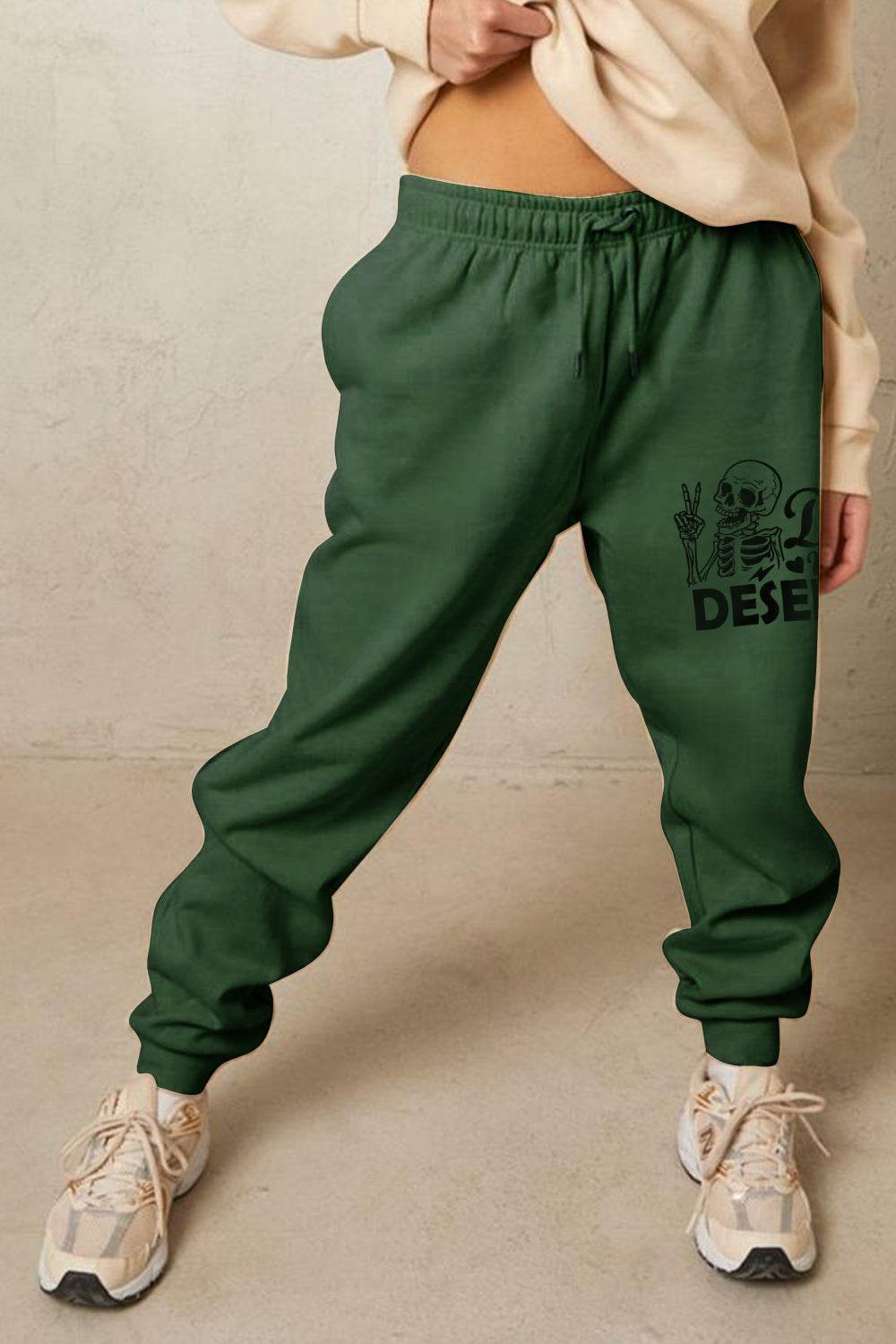 Simply Love Full Size HAVE THE DAY YOU DESERVE Graphic Sweatpants - Delanoir