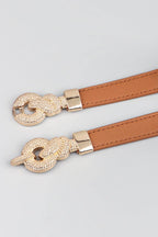Zinc Alloy Buckle PU Leather Belt - Delanoir