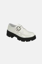 Forever Link Buckled Platform Lug Sole Loafers - Delanoir