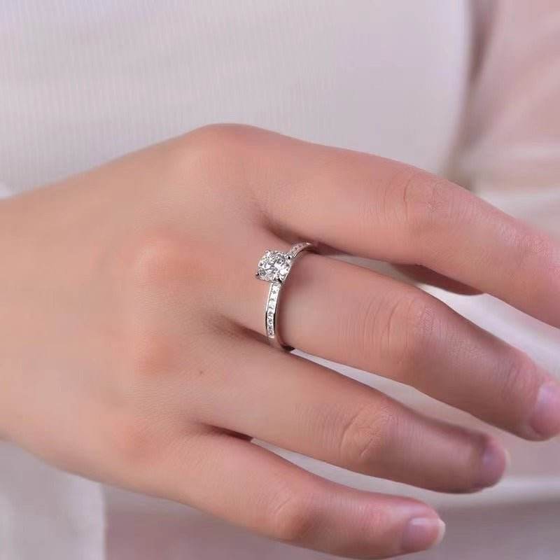 2 Carat Moissanite Zircon 925 Sterling Silver Ring - Delanoir