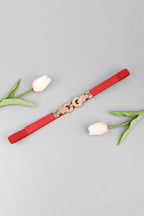 Zinc Alloy Buckle PU Leather Belt - Delanoir