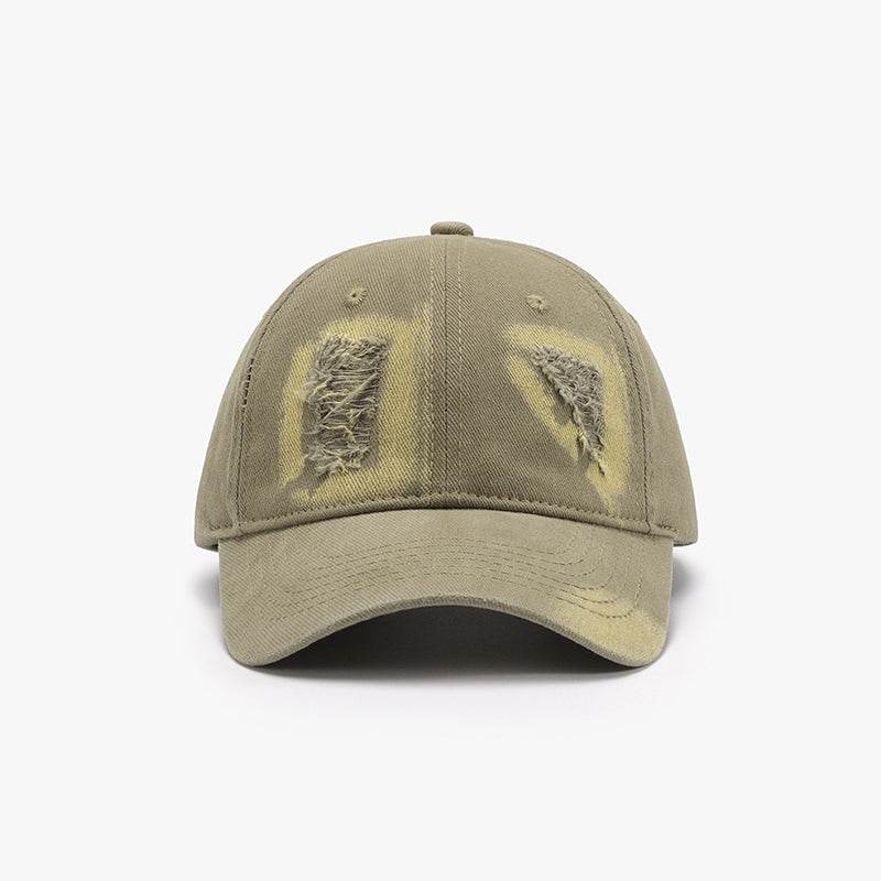 Distressed Cotton Baseball Cap - Delanoir