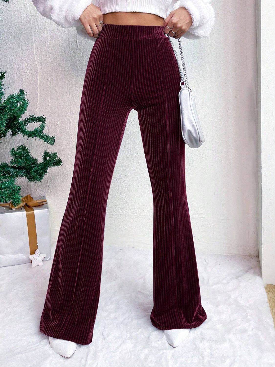 High Waist Flare Pants - Delanoir