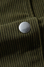 Contrast Baseball Collar Snap Down Long Sleeve Jacket - Delanoir