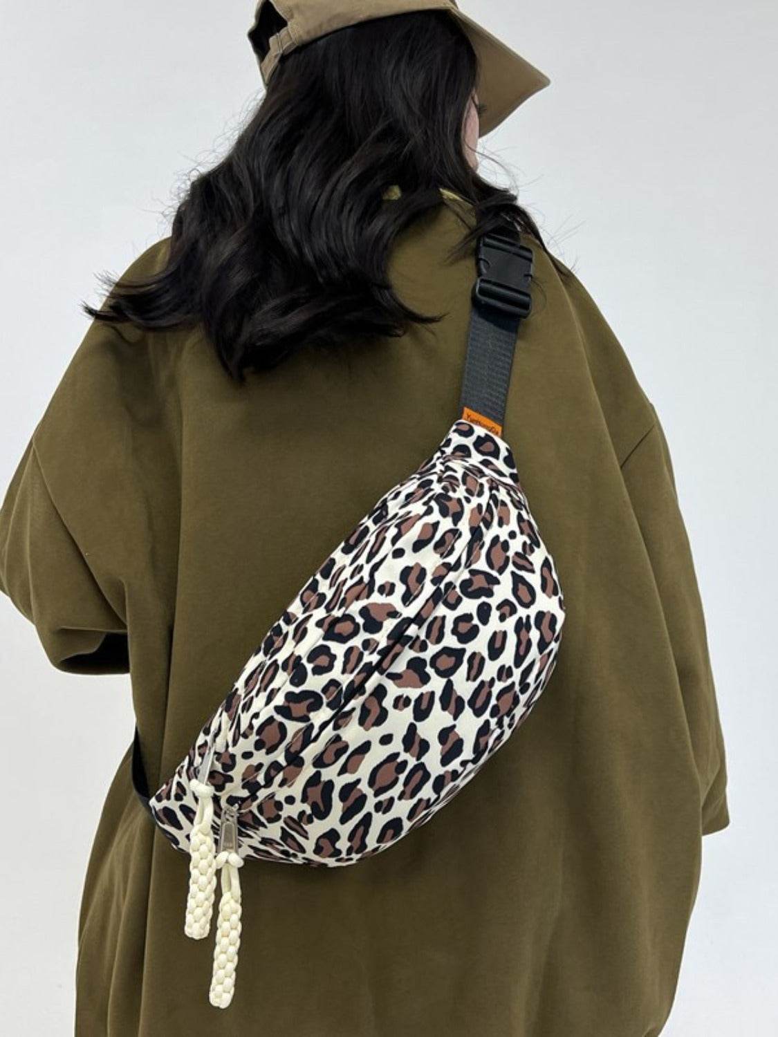 Leopard Nylon Crossbody Bag - Delanoir