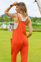 Double Take Full Size Sleeveless V-Neck Pocketed Jumpsuit - Delanoir