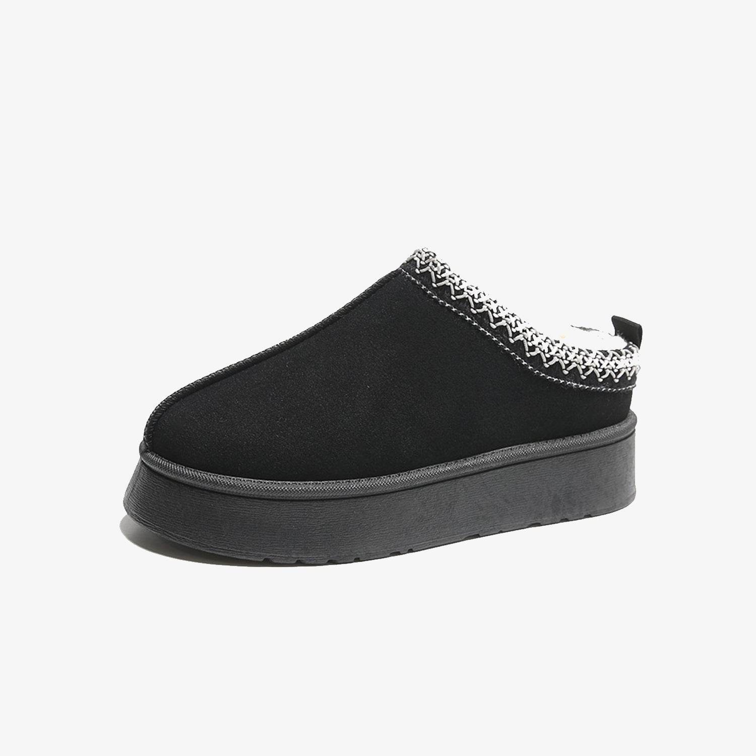 Faux Fur Center-Seam Slippers - Delanoir