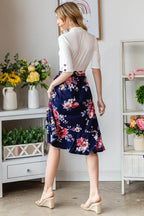 Reborn J Floral Wrap Ruffled Skirt - Delanoir
