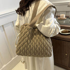 Drawstring Bubble Texture Tote Bag - Delanoir