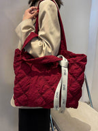 Quilted Nylon Large Tote Bag - Delanoir