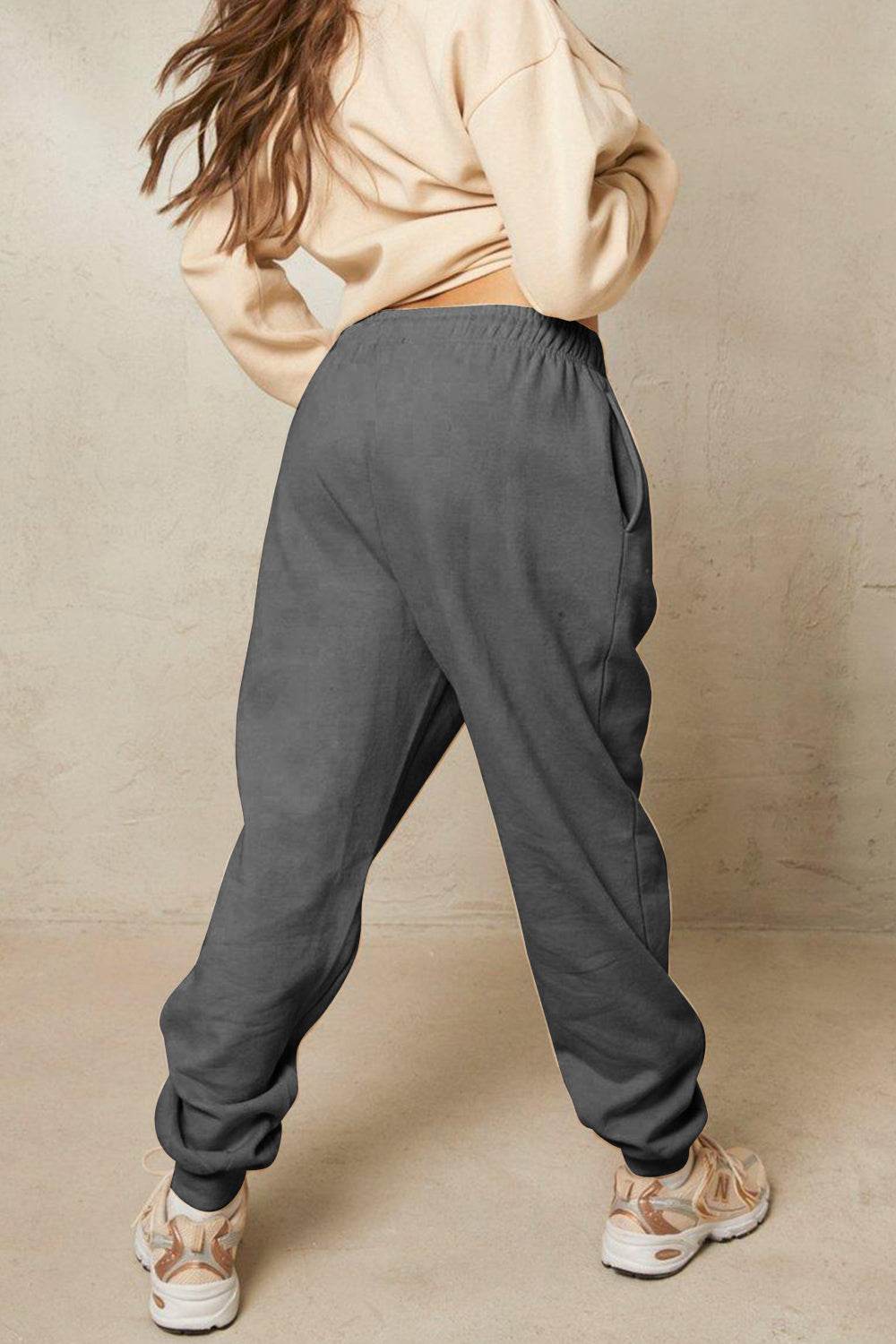 Simply Love Simply Love Full Size Drawstring Angel Graphic Long Sweatpants - Delanoir