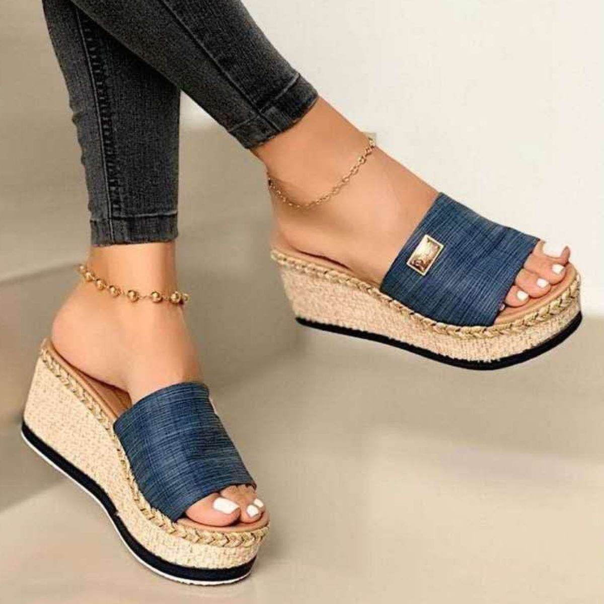 PU Leather Open Toe Sandals - Delanoir