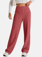 High Waist Wide Leg Pants - Delanoir