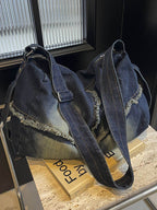 Raw Hem Gradient Crossbody Bag - Delanoir