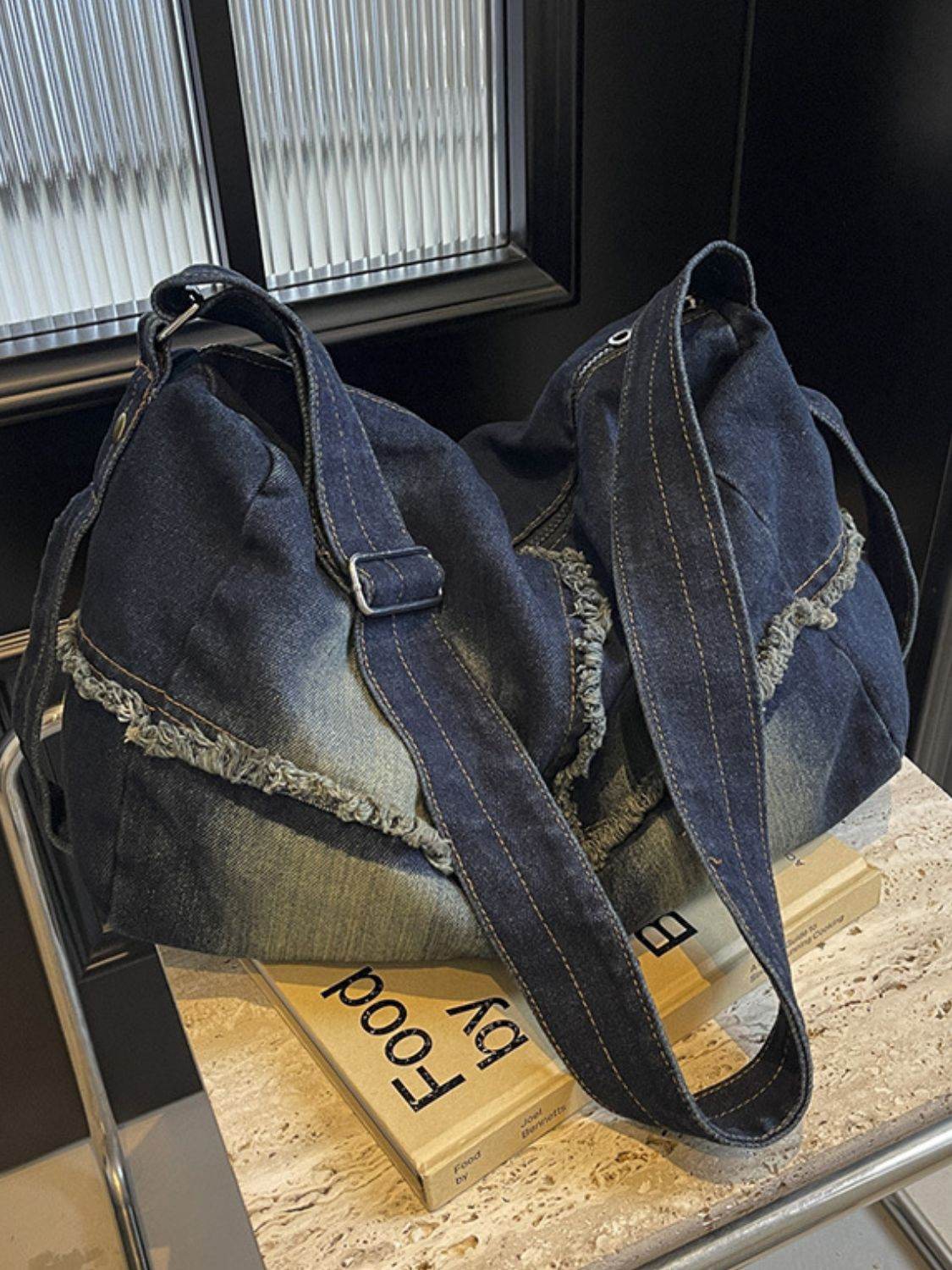 Raw Hem Gradient Crossbody Bag - Delanoir