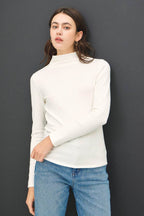 Be Cool Mock Neck Long Sleeve T-Shirt - Delanoir