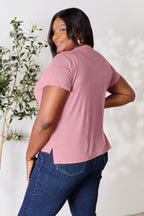 Basic Bae Full Size Round Neck Short Sleeve T-Shirt - Delanoir