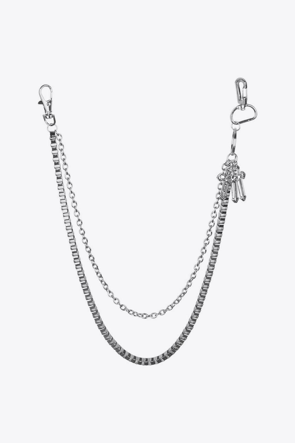 Double-Layered Cross Waist Chain - Delanoir