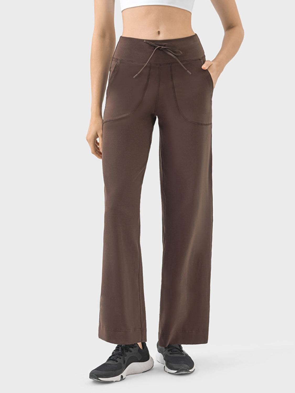 Millennia Drawstring Active Pants with Pockets - Delanoir