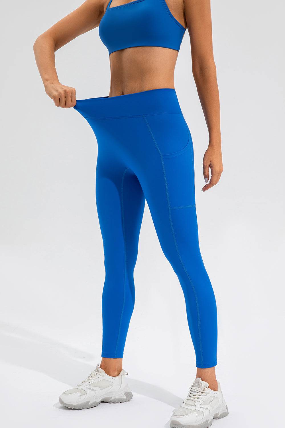 High Waist Active Leggings with Pockets - Delanoir