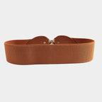 Alloy Leaf Buckle Elastic Belt - Delanoir