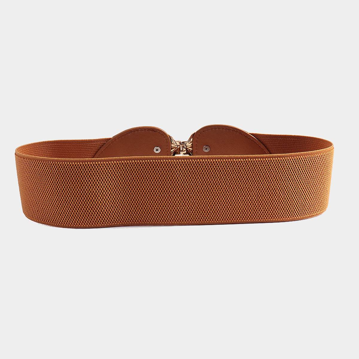Alloy Leaf Buckle Elastic Belt - Delanoir