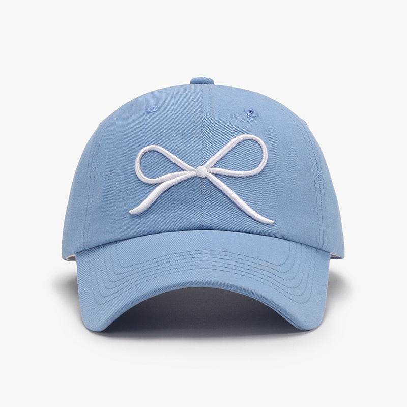 Bow Embroidered Cotton Baseball Cap - Delanoir