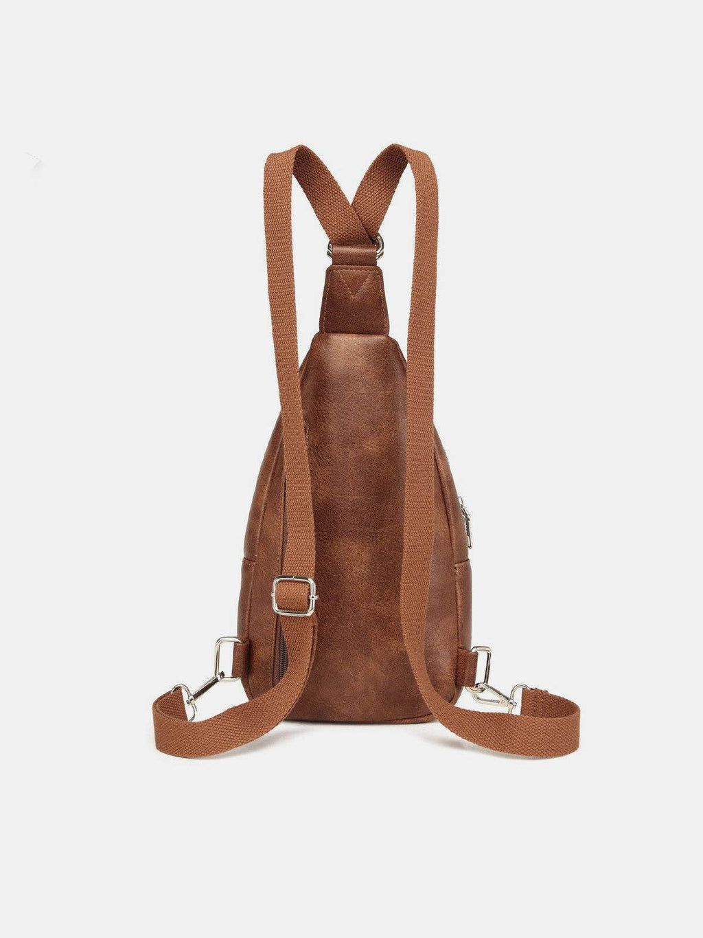 PU Leather Crossbody Bag with Two Detachable Strap - Delanoir